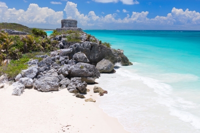 Riviera Maya Ruinen in Tulum (BlueOrange Studio / stock.adobe.com)  lizenziertes Stockfoto 
Infos zur Lizenz unter 'Bildquellennachweis'